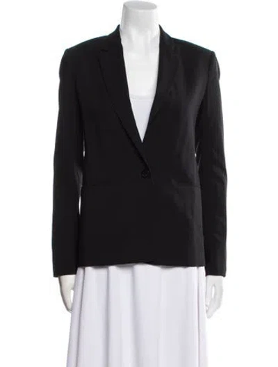 Pre-owned Theory Virgin Wool Blazer In Black