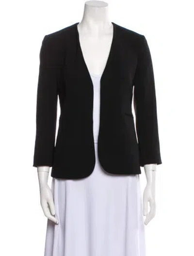 Pre-owned Theory Virgin Wool Blazer In Black