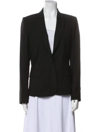 Pre-owned Theory Virgin Wool Blazer In Black