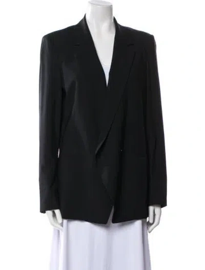 Pre-owned Theory Virgin Wool Blazer In Black