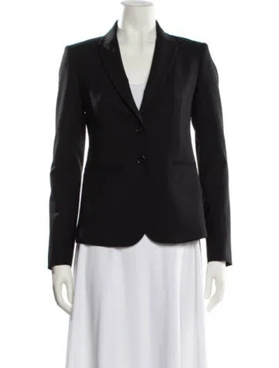 Pre-owned Theory Virgin Wool Blazer In Black