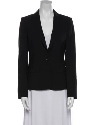 Pre-owned Theory Virgin Wool Blazer In Black