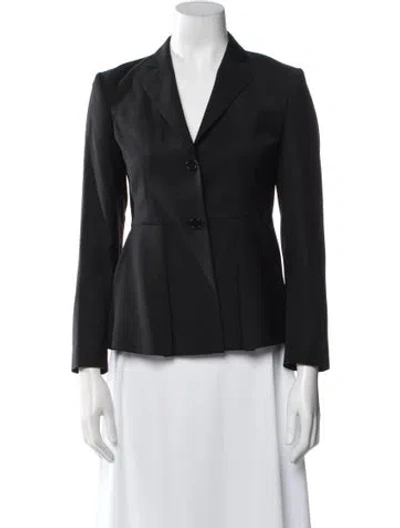 Pre-owned Theory Virgin Wool Blazer In Black
