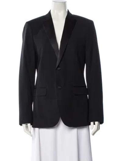 Pre-owned Theory Virgin Wool Blazer In Black