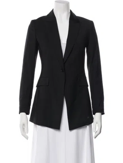 Pre-owned Theory Virgin Wool Blazer In Black