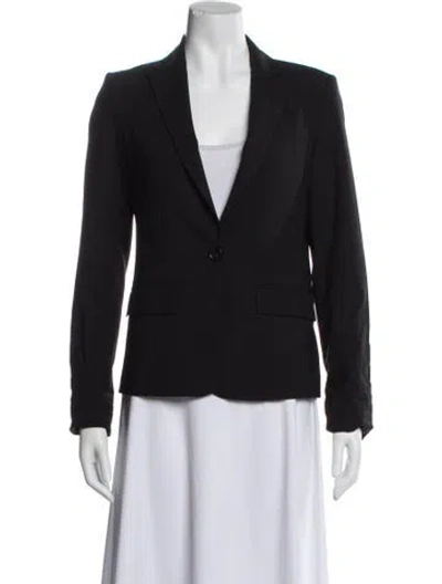 Pre-owned Theory Virgin Wool Blazer In Black