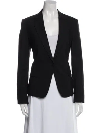 Pre-owned Theory Virgin Wool Blazer In Black