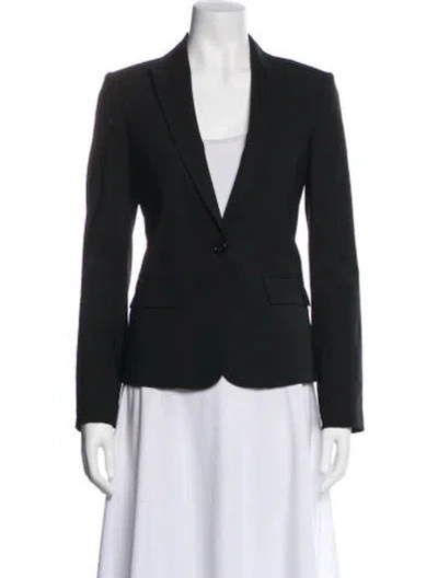 Pre-owned Theory Virgin Wool Blazer In Black
