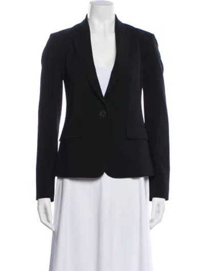 Pre-owned Theory Virgin Wool Blazer In Black
