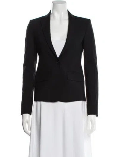 Pre-owned Theory Virgin Wool Blazer In Black
