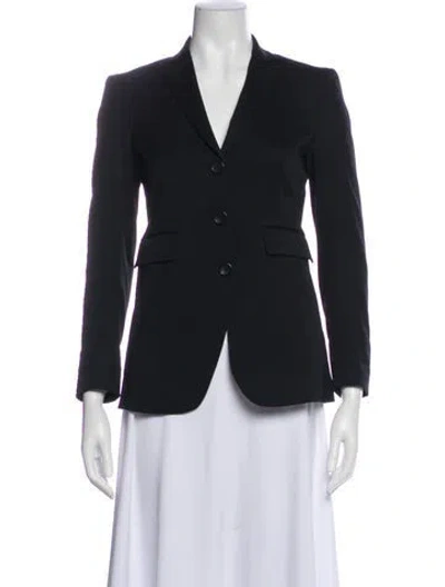 Pre-owned Theory Virgin Wool Blazer In Black