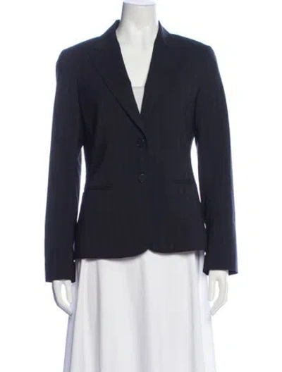 Pre-owned Theory Virgin Wool Blazer In Black