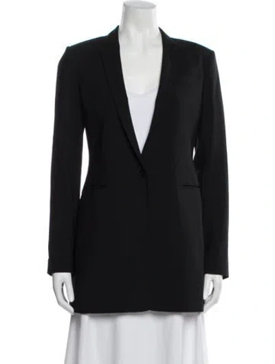 Pre-owned Theory Virgin Wool Blazer In Black