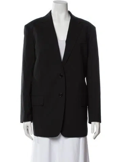 Pre-owned Theory Virgin Wool Blazer In Black