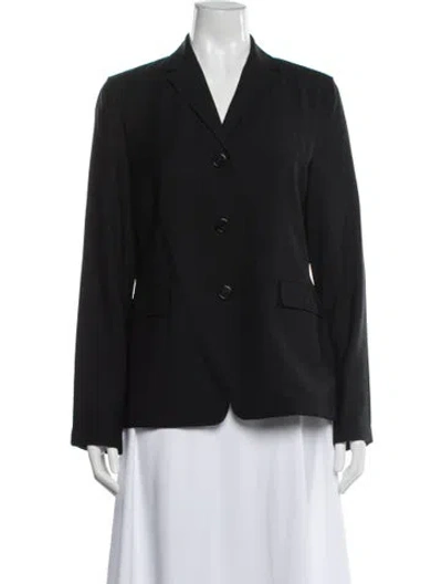 Pre-owned Theory Virgin Wool Blazer In Black