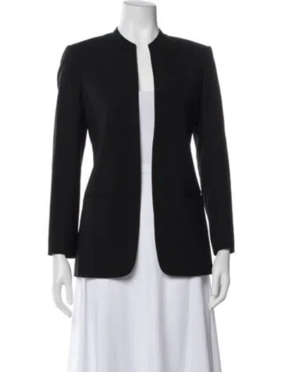 Pre-owned Theory Virgin Wool Blazer In Black