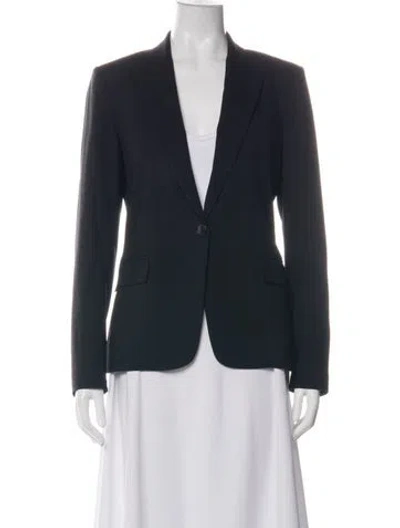 Pre-owned Theory Virgin Wool Blazer In Black