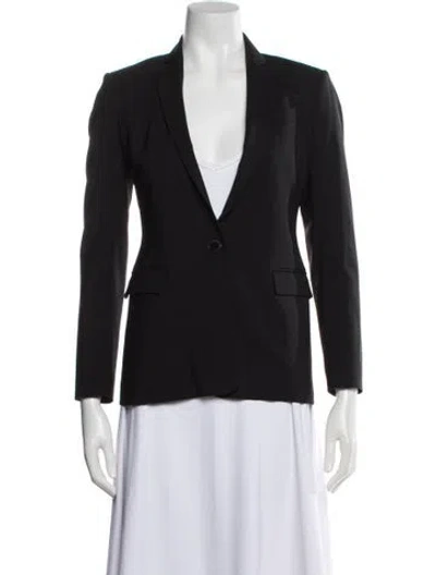 Pre-owned Theory Virgin Wool Blazer In Black