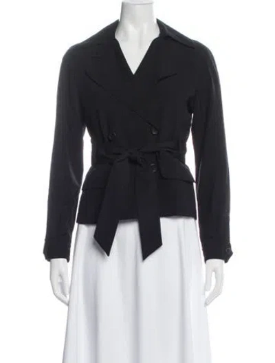 Pre-owned Theory Virgin Wool Blazer In Black
