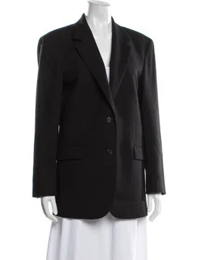 Pre-owned Theory Virgin Wool Blazer In Black
