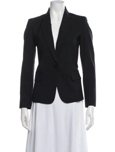 Pre-owned Theory Virgin Wool Blazer In Black