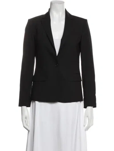 Pre-owned Theory Virgin Wool Blazer In Black