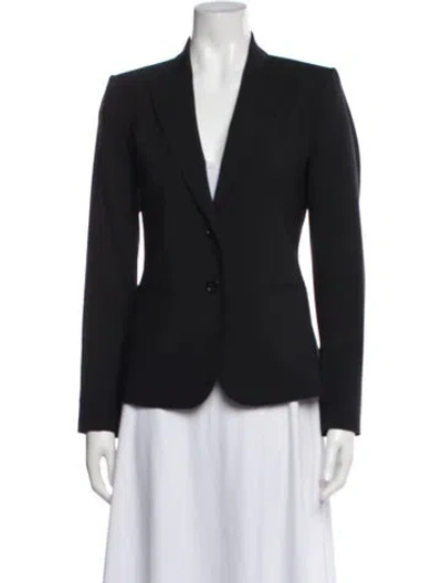 Pre-owned Theory Virgin Wool Blazer In Black