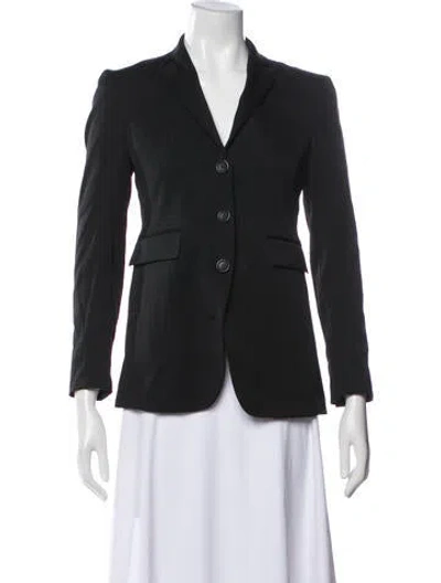 Pre-owned Theory Virgin Wool Blazer In Black