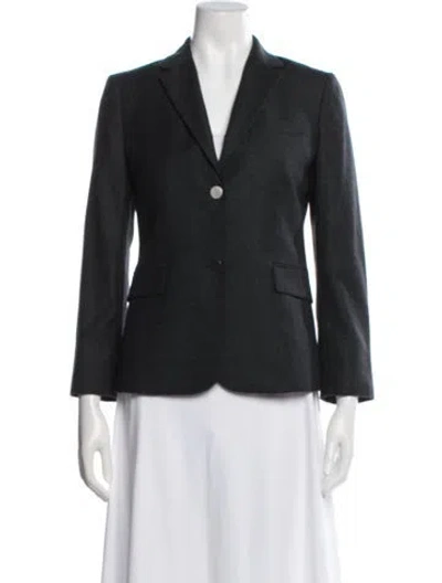 Pre-owned Theory Virgin Wool Blazer In Black