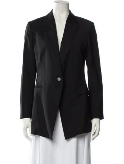 Pre-owned Theory Virgin Wool Blazer In Black