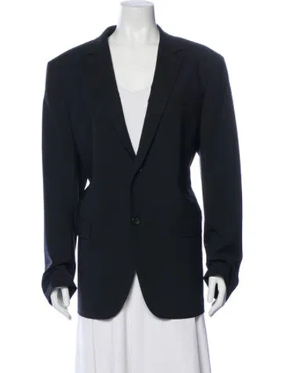 Pre-owned Theory Virgin Wool Blazer In Black