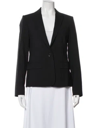 Pre-owned Theory Virgin Wool Blazer In Black