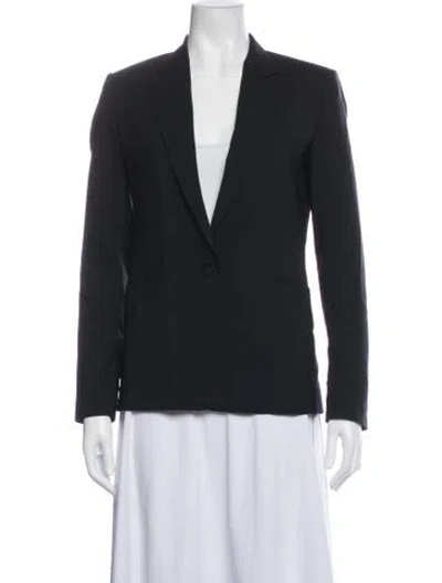Pre-owned Theory Virgin Wool Blazer In Black