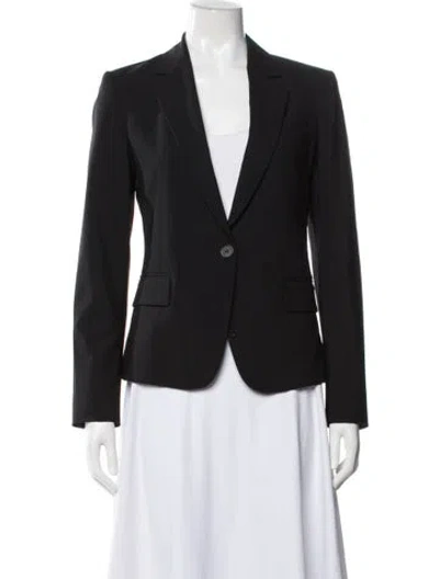 Pre-owned Theory Virgin Wool Blazer In Black