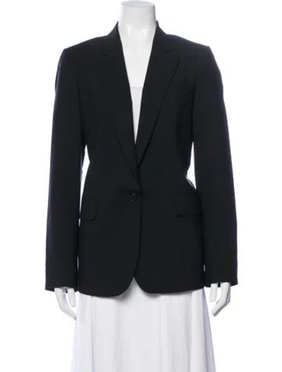 Pre-owned Theory Virgin Wool Blazer In Black