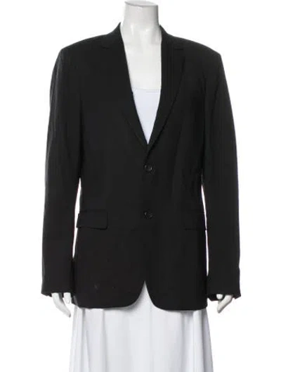 Pre-owned Theory Virgin Wool Blazer In Black