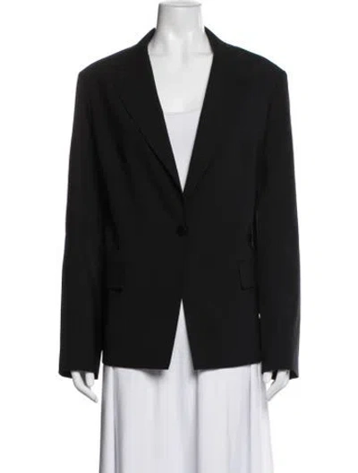 Pre-owned Theory Virgin Wool Blazer In Black