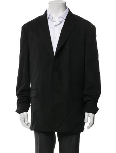 Pre-owned Theory Virgin Wool Blazer In Black