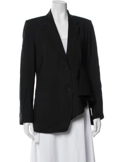 Pre-owned Theory Virgin Wool Blazer In Black