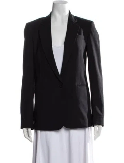 Pre-owned Theory Virgin Wool Blazer In Black