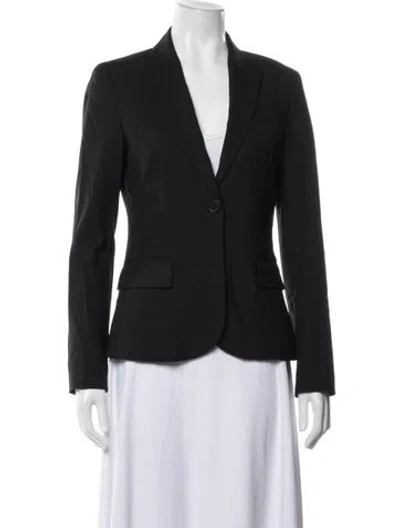 Pre-owned Theory Virgin Wool Blazer In Black