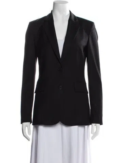 Pre-owned Theory Virgin Wool Blazer In Black