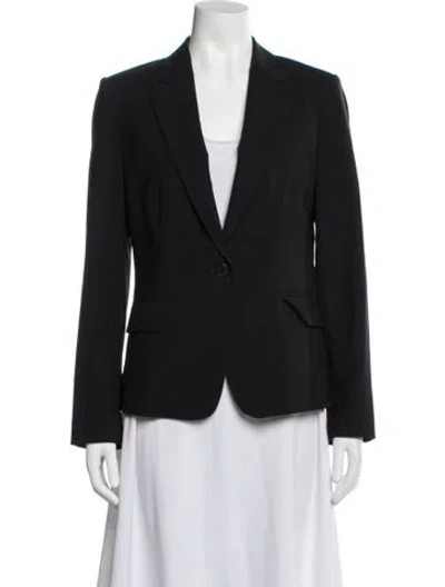 Pre-owned Theory Virgin Wool Blazer In Black