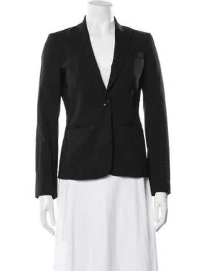 Pre-owned Theory Virgin Wool Blazer In Black