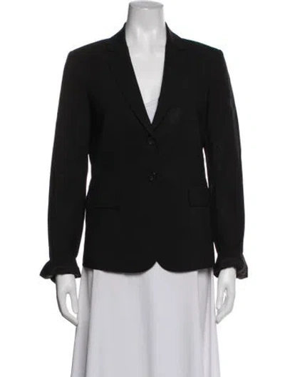 Pre-owned Theory Virgin Wool Blazer In Black