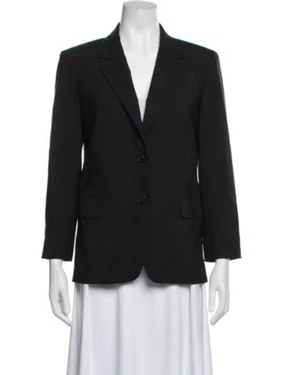 Pre-owned Theory Virgin Wool Blazer In Black