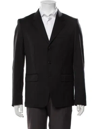 Pre-owned Theory Virgin Wool Blazer In Black