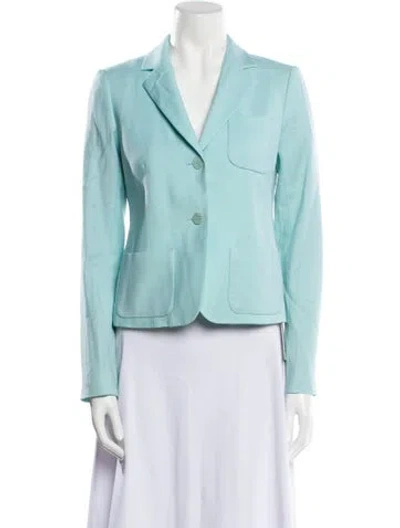 Pre-owned Theory Virgin Wool Blazer In Blue