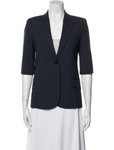 Pre-owned Theory Virgin Wool Blazer In Blue