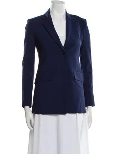 Pre-owned Theory Virgin Wool Blazer In Blue
